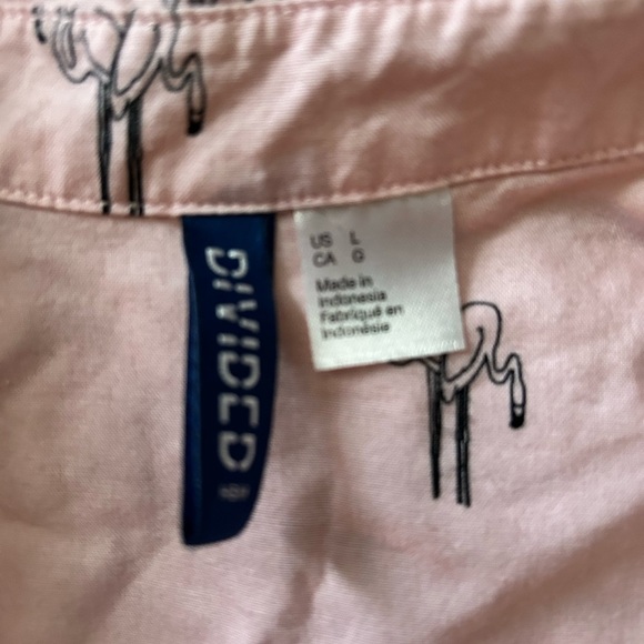 [L] Divided Men's Pink Patterned Shirt - Picture 2 of 3